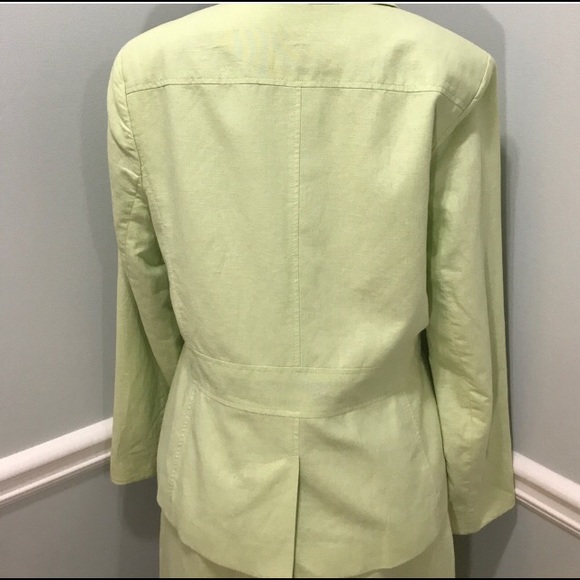 Kasper Lime Green Linen skirt size 12 - Picture 8 of 8